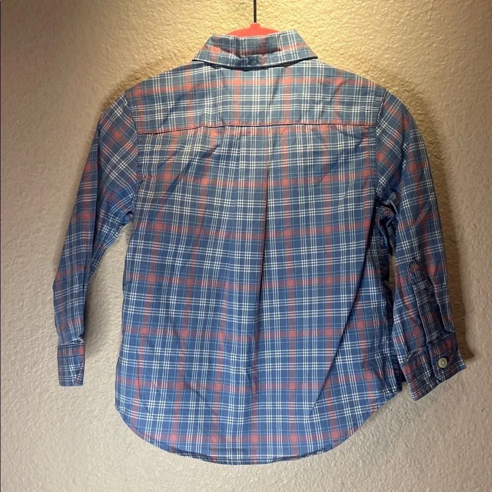 Ralph Lauren Baby Boy’s Preppy Plaid Cotton Button Down Shirt Size 18 Months